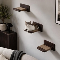 Étagère murale pour chat, étagère murale en bois pour chat, perchoir mural pour chat, marchepied mural pour chat avec sisal