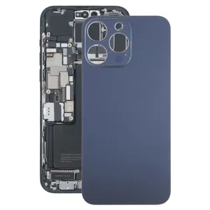 Factory Direct Sale For iPhone 15 Pro Max Glass Battery Back Cover (Blue)
