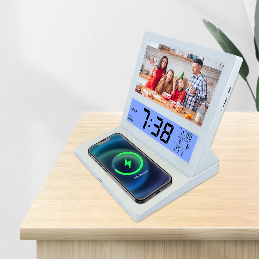 Framoo приложение многопользовательское совместное использование телефона видео фото Wifi portaretato 7 дюймов wifi цифровая фоторамка fhd сенсорный экран