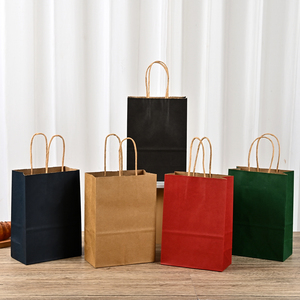 <span class=keywords><strong>Sac</strong></span> en papier <span class=keywords><strong>kraft</strong></span> multicolores écologique à fond plat, idéal pour l'emballage de mariages et d'événements - Product Image 3