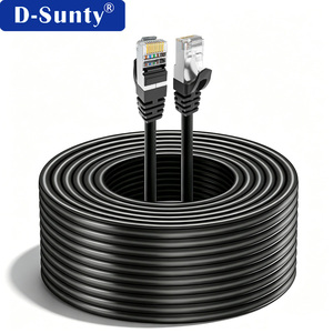 Cable de Conexión Ethernet Cat6a S/FTP de Cobre D-Sunty OEM, 26AWG, 4 Pares, RJ45 8P8C, Negro, 3m/10m, Cumple con RoHS - Product Image 1