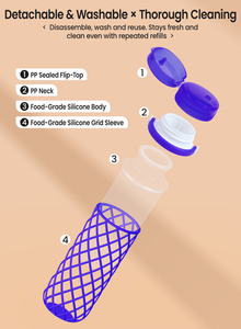 TSA Approved Silicone Travel Bottle Set Refillable Leak Proof Toiletry Container OEM ODM Custom Logo - Product Image 5
