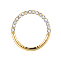 Anneau de nez articulé en titane YW ASTM F136 G23 pour septum, hélix, conque, daith, tragus – Bijou de piercing corporel pour femme