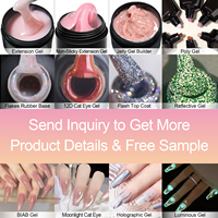 Vente en gros d'oeufs de caille Gel transparent avec des flocons noirs pour Nail Art en 15ml échantillon gratuit Chine fournisseurs HEMA TPO GRATUIT