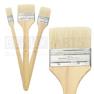 Flat Painting Brushes Set Hog Bristle Paintbrushes Acrylic Paint brush Art Material Supplier