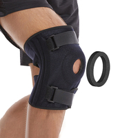 Genouillère de soutien pour le printemps, taille plus, avec boucle auto-agrippante, compression réglable et coussin en silicone pour la randonnée en extérieur