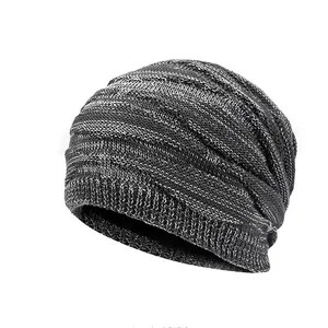 Inverno caldo di vendita caldo delle donne degli uomini del cappello di slouch baggy solido cappello da sci beanie lavorato a maglia spessa cap beanie