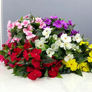 GM Artificial <span class=keywords><strong>Impatiens</strong></span> Flores Faux <span class=keywords><strong>Impatiens</strong></span> Arbustos Flores <span class=keywords><strong>de</strong></span> seda Rosa Verdor Artificial <span class=keywords><strong>Impatiens</strong></span> Ramo para exteriores - Product Image 6