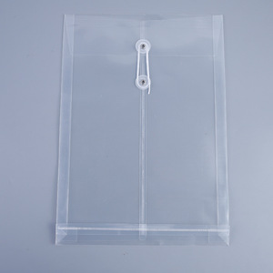 FC Size Clear <strong>String</strong> <strong>Tie</strong> Closure PP <strong>Envelope</strong> Thick Plastic File Document Wallet School Office Stationery Holder - Product Image 2