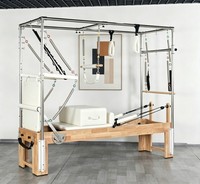 Cama Cadillac de Roble Ecológica Modelo 2026: Entrenador 3 en 1 para Gimnasios y Estudios de Pilates