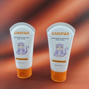 Tube souple vide de 50 ml et 80 ml pour cosmétiques OEM, emballage de crème BB/CC, crème solaire, tube en plastique à extrémité ronde avec bouchon à clapet - Product Image 1