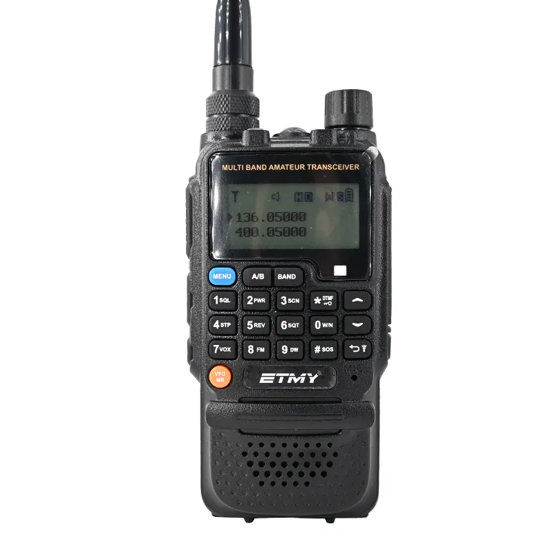 ETMY ET-UV6 9W Jambon longue portée Radio bidirectionnelle Multi Dual Band Walkie Talkie avec lampe de poche