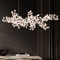 Lustre LED moderne en verre en forme de grappe de raisin, suspension pour salle à manger, hall de banquet et hall d'hôtel, pour décoration de pièce