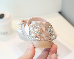 Scarpe da principessa per ragazze verde rosa per matrimonio lussuose Glitter 21-36 scarpe singole per bambini estate primavera scarpe alla moda per ragazze - Product Image 6