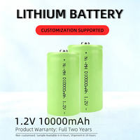 HIZY 1.2V 10000mAh 32600 Baterai Silinder Ni-MH Combo Anti-penuaan Isi Ulang Katoda LiCoO2 500 Siklus Suhu Operasi 0-45C