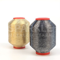 Alta calidad MH cinta oro puro brillo hilo fábrica al por mayor personalizado Color metálico hilo tejido hilo metálico