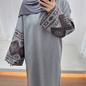 Islamic Clothing Women's Dresses 2026 New <strong>Modest</strong> Closed Embroidery Long Dress Women's Islamic Muslim Abaya - Product Image 6
