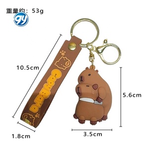 Llavero creativo <span class=keywords><strong>de</strong></span> la serie Capybara Hamburger, disfraz <span class=keywords><strong>de</strong></span> dibujos animados, llavero pequeño Capybara, bolso <span class=keywords><strong>de</strong></span> pareja, accesorio <span class=keywords><strong>de</strong></span> regalo - Product Image 5