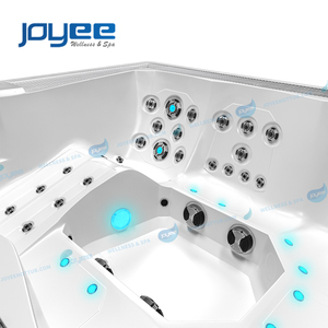 JOYEE Grand bain à remous paresseux pour 7 personnes Bain à remous à débordement Bain à remous extérieur Spa Jaccuzi Bains de jardin Spa extérieur Bain à remous - Product Image 6
