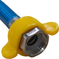 Tuyau d'arrivée d'eau flexible haute pression ondulé en PVC enveloppé SUS304 pour salle de bain et cuisine, vente directe usine