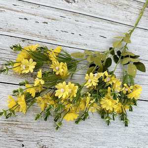 Chuông vàng phong phú facai hoa cúc đẹp ý nghĩa dài 85cm hoa nhân tạo thân thiện với môi trường cao tốt nghiệp - Product Image 5