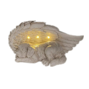 Lampe solaire de jardin en résine en forme de cœur, éco-responsable, pour commémorer un animal de compagnie, décoration de Noël pour la maison, chien, ange gardien éternel - Product Image 4