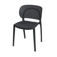 Vente Chine Meubles de Maison Noir Matériel Chaise Empilable En Plastique Pour Salle À Manger