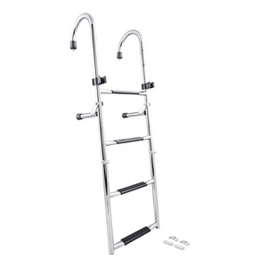 <span class=keywords><strong>บันได</strong></span>สแตนเลสแบบถอดได้ติดตั้งบนขอบเรือ - Product Image 1