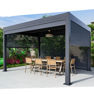 Système de toit d'ombrage de gazebo de jardin imperméable à l'eau bon marché <span class=keywords><strong>Pergola</strong></span> à persiennes extérieure en aluminium - Product Image 2