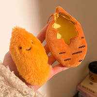 Porte-clés en peluche pomme de terre douce rôtie au miel, décoration de sac, rembourrage en coton PP, anti-stress