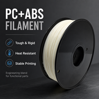 Filamen PC ABS Kekuatan Tinggi 1.75mm 1kg, Filamen Printer 3D Teknik Keras dan Tangguh untuk Bagian Fungsional