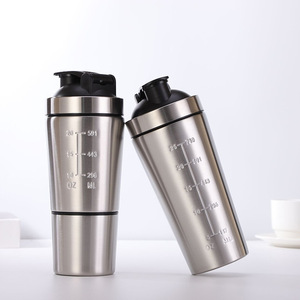 Vente en gros de bouteille de sport en acier inoxydable réutilisable 500/750ml Base de stockage de bouteille de secousse de sport Capacité de 800ml Tasse de mélange de protéines Thermos à eau - Product Image 2
