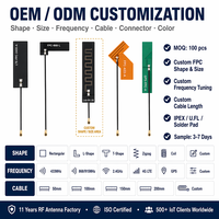 Antenne WiFi FPC 2,4 GHz, module sans fil, Zigbee BT, patch interne FPC PCB, télécommande souple, WiFi 2,4 GHz, antenne flexible MHF UFL