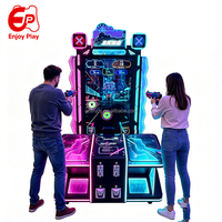 Lasergun-schietspelautomaat, hete aanbieding, 1-2 spelers, muntbediende, 65 inch, 5 scènes, ticketinwisselsimulator voor winkelcentra, FEC, OEM