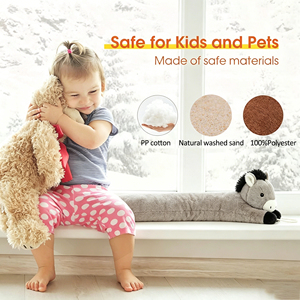 Bouchon de <span class=keywords><strong>porte</strong></span> en peluche âne rembourré, anti-bruit, anti-vent, anti-froid, insonorisant, lesté, avec motif, pour bas de <span class=keywords><strong>porte</strong></span> - Product Image 5