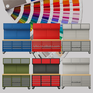72-Inch Customizable Modular Steel Roller Toolbox <strong>Workbench</strong> Drawer Cabinets Set OBM/OEM <strong>Metal</strong> <strong>Workbench</strong> for Garages - Product Image 3