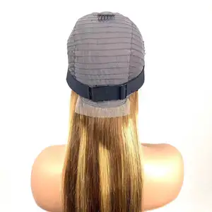 Glueless Full HD Lace Wigs Highlighted Lace Front Wigs Virgin Brazilian Raw Indian Hair Straight HD Lace Frontal Wigs Human Hair