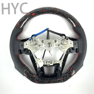 Custom Car Accessories For Toyota Hilux Revo Red Fragment Forged Carbon Fiber Steering Wheel