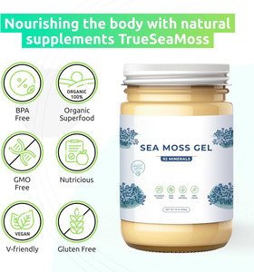 Sea <strong>Moss</strong> Gel With 92 Minerals Wildcrafted Irish <strong>Moss</strong> for Thyroid Support Immune Health Digestive Wellness and Energy - Product Image 2