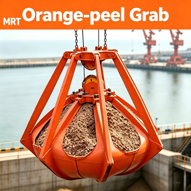 Wireless Remote Control Clamshell Grab Bucket Single Rope Radio Control Grab for Port Ship Deck Crane Bulk Material Handling
