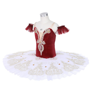 Tutú de terciopelo para mujeres y niñas, ropa de competición profesional de alta calidad para actuaciones de baile, disfraces de Ballet de <span class=keywords><strong>Boutique</strong></span> para escenarios - Product Image 2