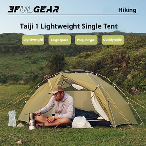<span class=keywords><strong>3F</strong></span> TAIJI 1 tente simple tente de camping ultralégère pour l'extérieur portable double couche imperméable à l'eau pour l'escalade et la randonnée tentes en nylon 15D - Product Image 6