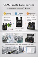 Bâtonnet inhalateur nasal OEM |   Inhalateur d'aromathérapie pour la concentration, l'énergie et le soulagement respiratoire |   Inhalateur d'huiles essentielles en marque privée