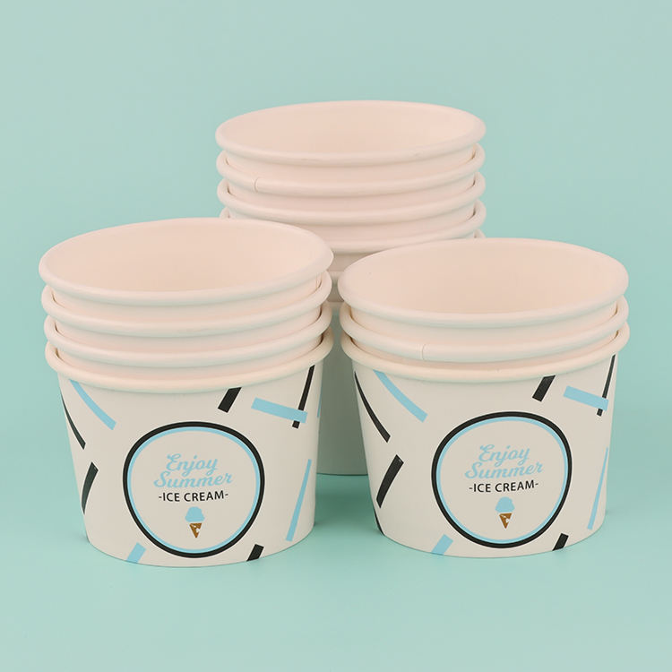 Eco friendly Custom Design Biodegrada Ice Cream Paper Cup