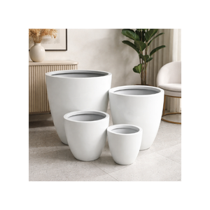 Pots de fleurs modernes en fibre de verre de grande taille pour la décoration de la maison, du jardin, de l'hôtel et du bureau, légers, durables, faible MOQ, livraison directe - Product Image 1