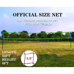 <span class=keywords><strong>Filet</strong></span> d'entraînement de <span class=keywords><strong>volley</strong></span>-ball réglable de 32 * 8 pieds, 3 hauteurs et montage facile, adapté à la compétition, multi-sports, utilisation en intérieur et en extérieur - Product Image 5