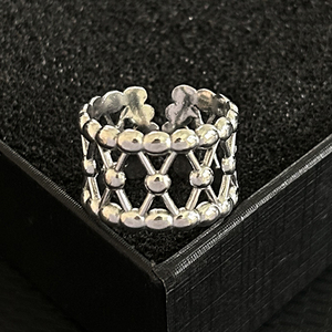 Hình Học dòng thép không gỉ vòng đơn giản Punk Titan thép vòng mở vòng cá nhân - Product Image 2