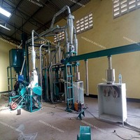 Ligne complète automatique d'usine de broyage de maïs de Hongdefa 10ton/24h pour l'afrique