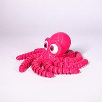 Poulpe Articulé Imprimé en 3D, Jouet Anti-Stress Créature Marine Multi-Articulée, Décoration de Bureau, Vente en Gros OEM