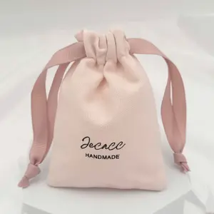 Pink Cotton Gift Bags Free ship 5x7cm 7x9cm 8x10cm 10x15cm Cosmetic Drawstring Pouches Party Packing Sack Jewelry Sack